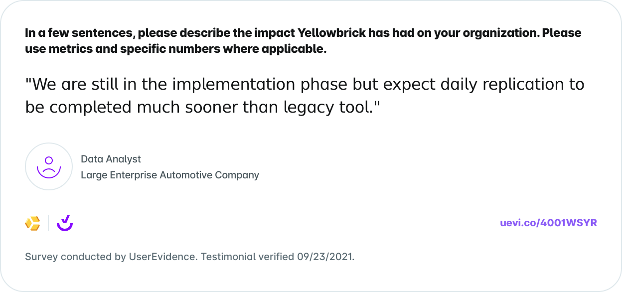 A Testimonial from a Data Analyst at a Large Enterprise in the Automotive Industry.